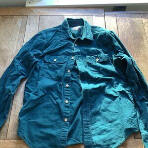 Abercrombie & Fitch Teal Chamois Long sleeve button up M Slim